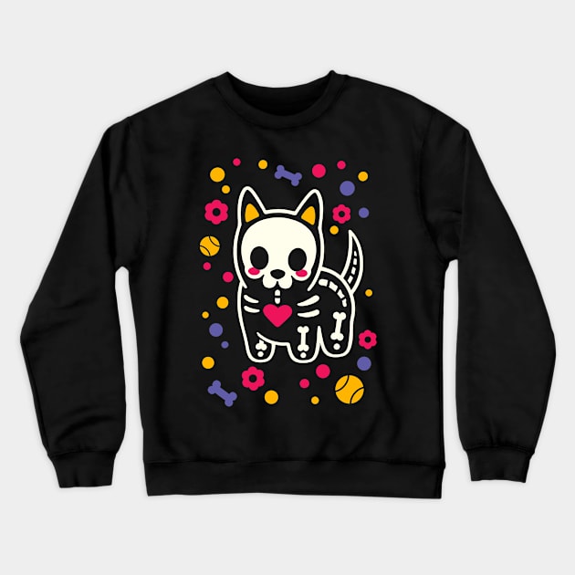 dog skeleton Crewneck Sweatshirt by NemiMakeit